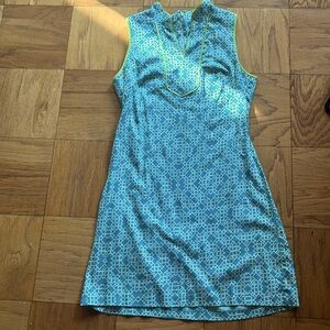 Lilly Pulitzer Shift Dress Blue White Womens Size 8 GUC